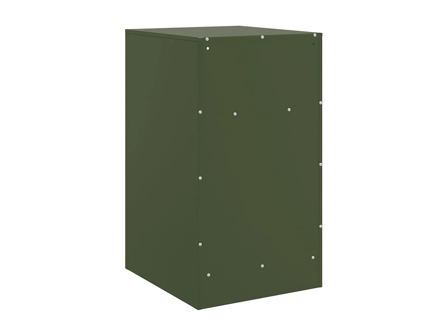 Tables de chevet 2 pièces noir vert olive 34,5x39x62 cm acier