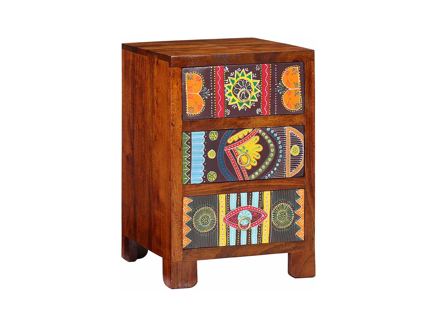 Table de chevet 40x40x60 cm bois d'acacia massif