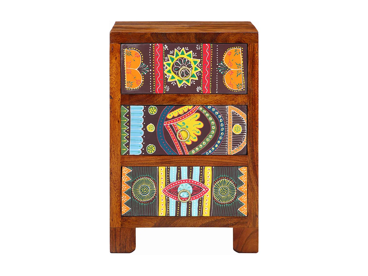 Table de chevet 40x40x60 cm bois d'acacia massif