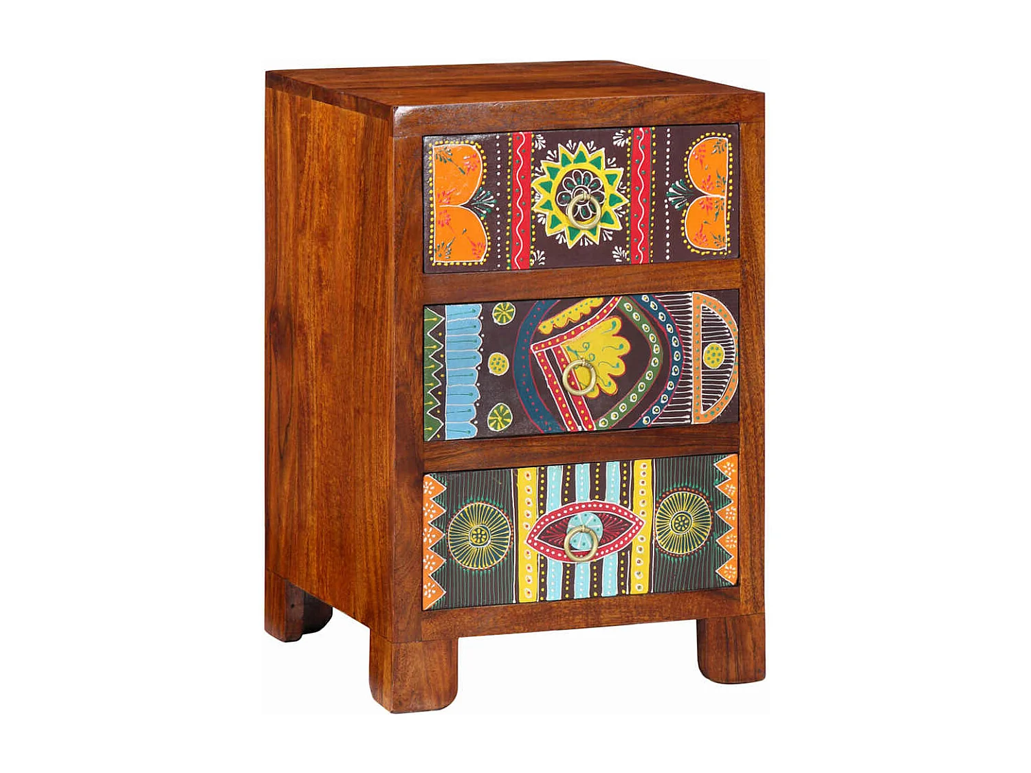 Table de chevet 40x40x60 cm bois d'acacia massif