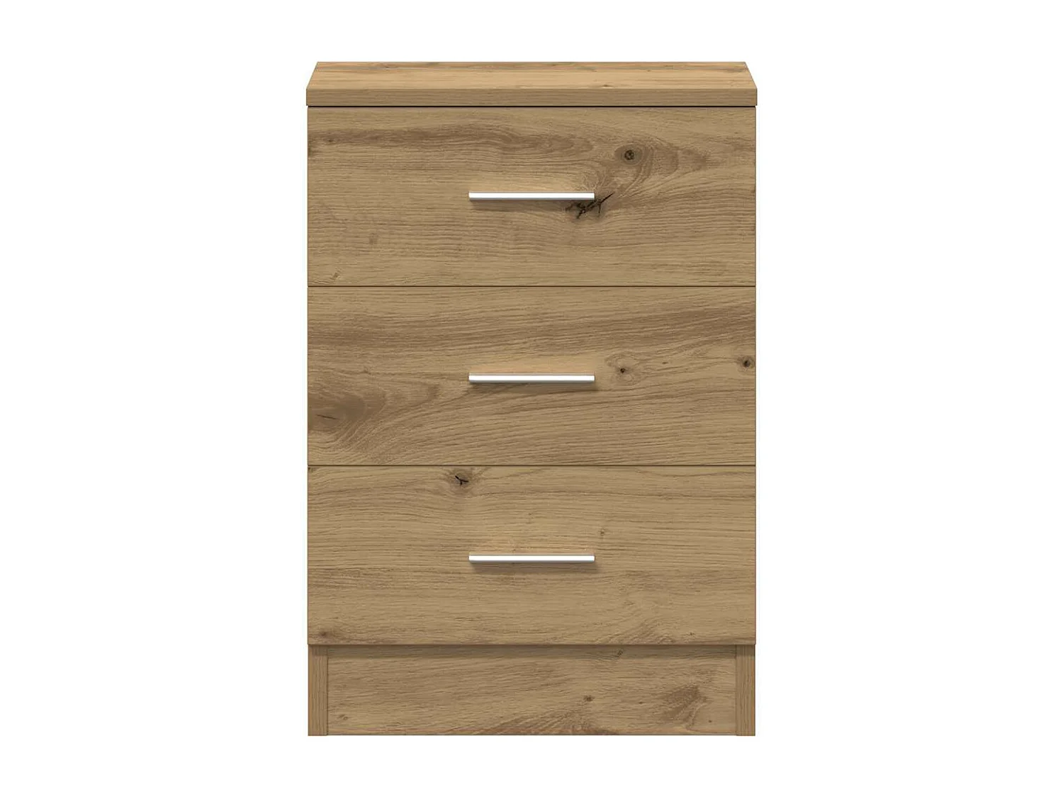 Table de chevet chêne artisanal 38x35x55 cm bois d’ingénierie