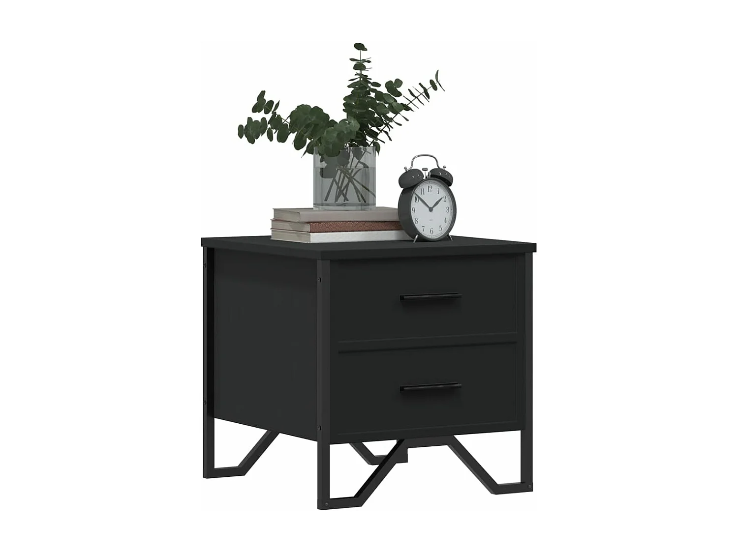 Mesa de cabeceira 40x41x40 cm derivados de madeira preto