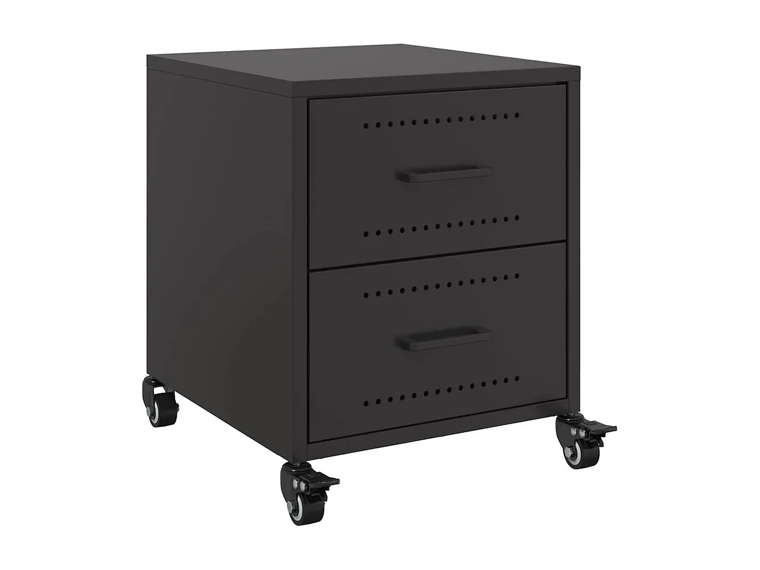 Table de chevet noir 36x39x43,5 cm acier