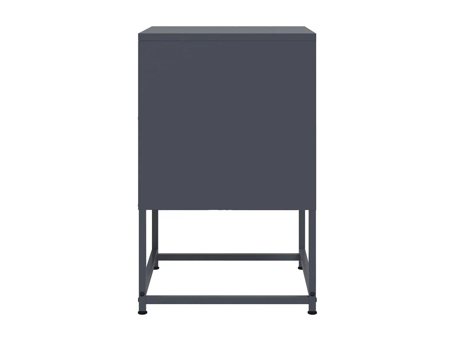 Tables de chevet 2 pièces anthracite 36x39x60,5 cm acier