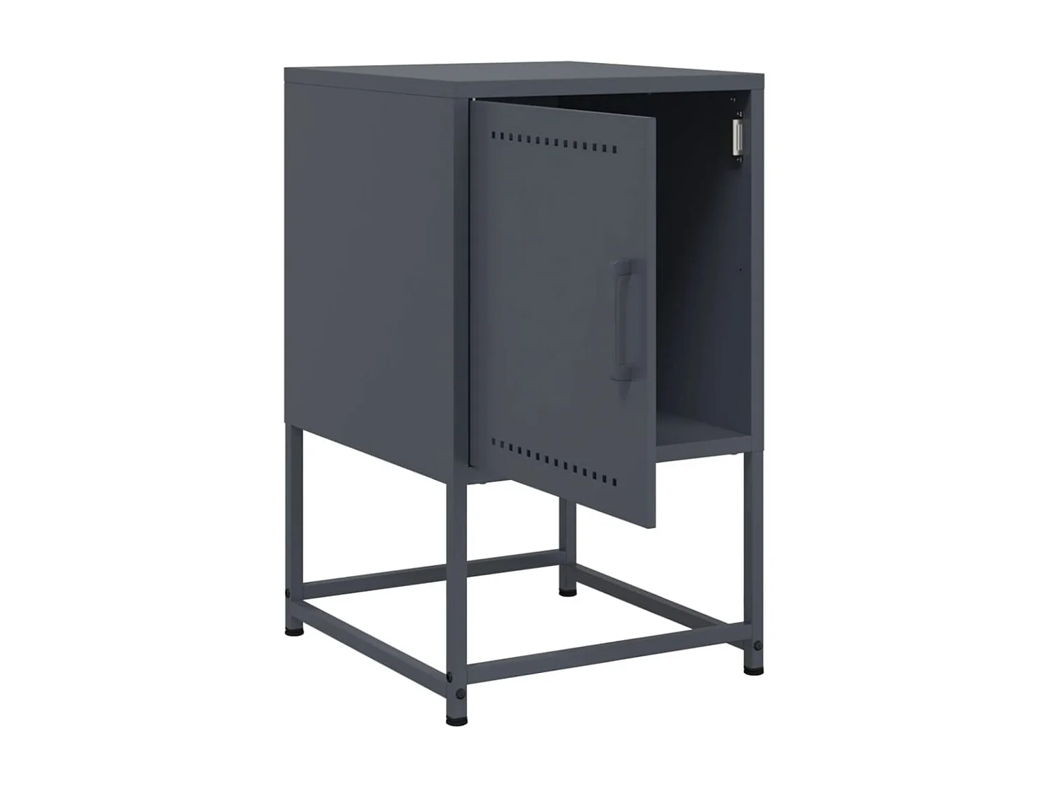 Tables de chevet 2 pièces anthracite 36x39x60,5 cm acier