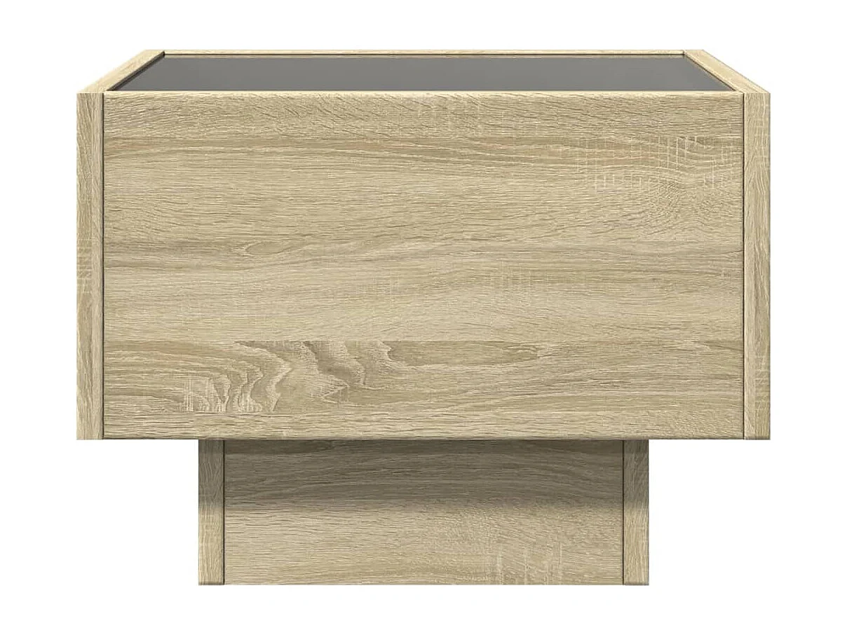 Mesa de cabeceira com LED Infinity 40x40x30 cm carvalho sonoma
