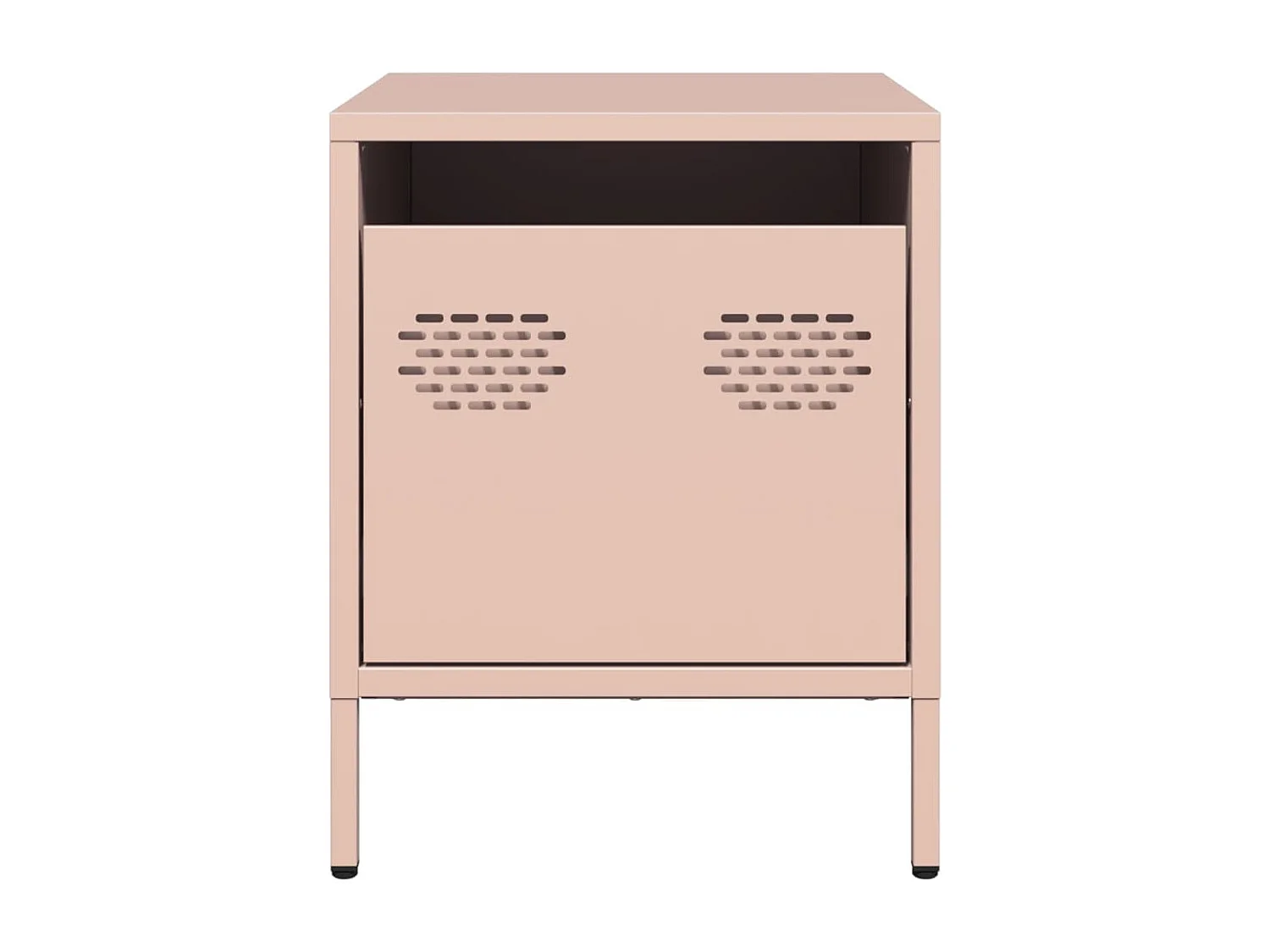 Table de chevet rose 35x39x43,5 cm acier