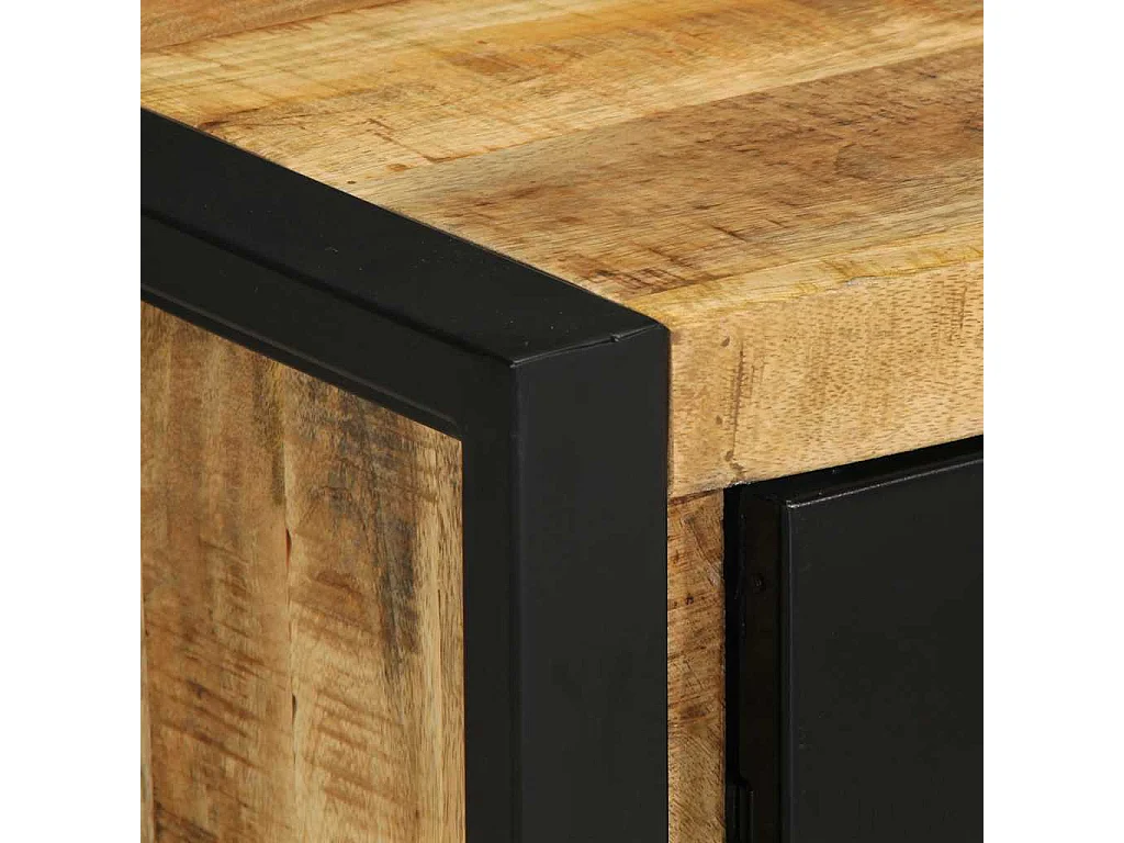 Mesita de noche madera maciza mango 40x30x51 cm