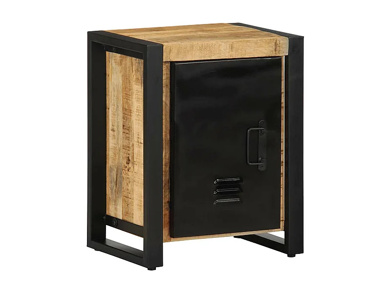 Mesita de noche madera maciza mango 40x30x51 cm