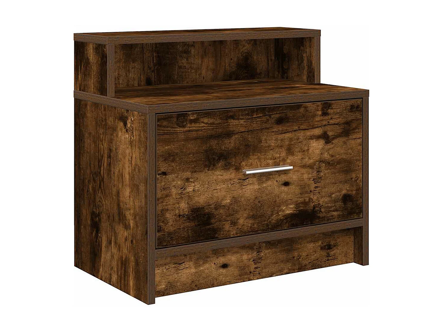 Tables de chevet avec tiroir 2 pièces chêne fumé 51x31x47 cm