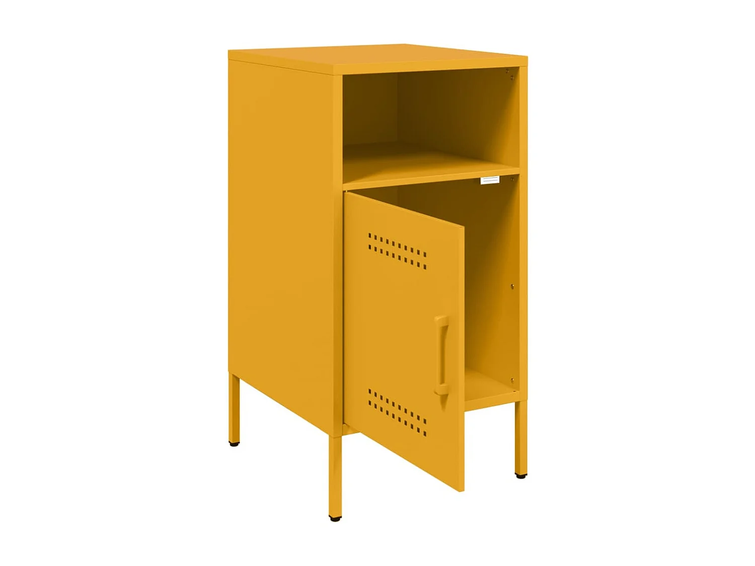Tables de chevet 2 pièces jaune moutarde 36x39x68 cm
