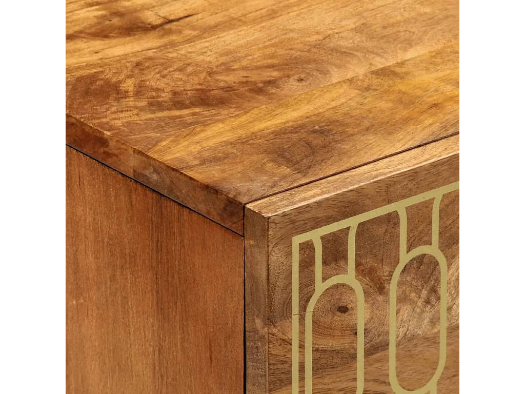 Table de chevet 50x33x60 cm bois de manguier massif