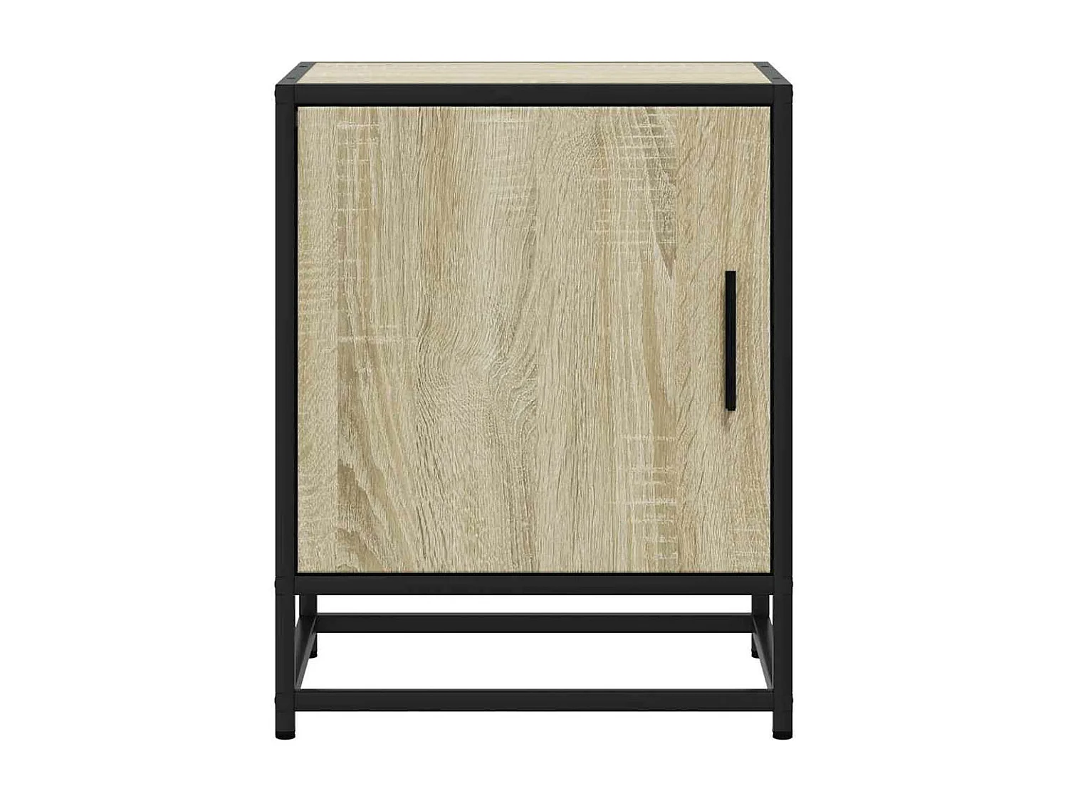 Table de chevet chêne sonoma 40x31x50cm bois d'ingénierie métal