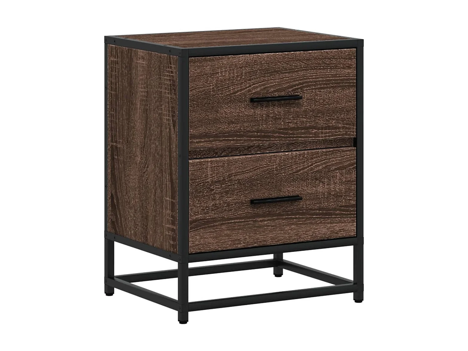 Table de chevet chêne marron 40x31x50 cm bois d'ingénierie