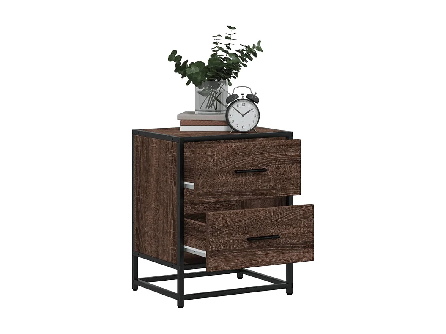 Table de chevet chêne marron 40x31x50 cm bois d'ingénierie