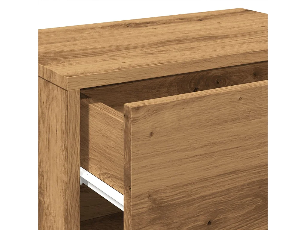 Mesas de cabeceira de parede 2 peças carvalho artisiano