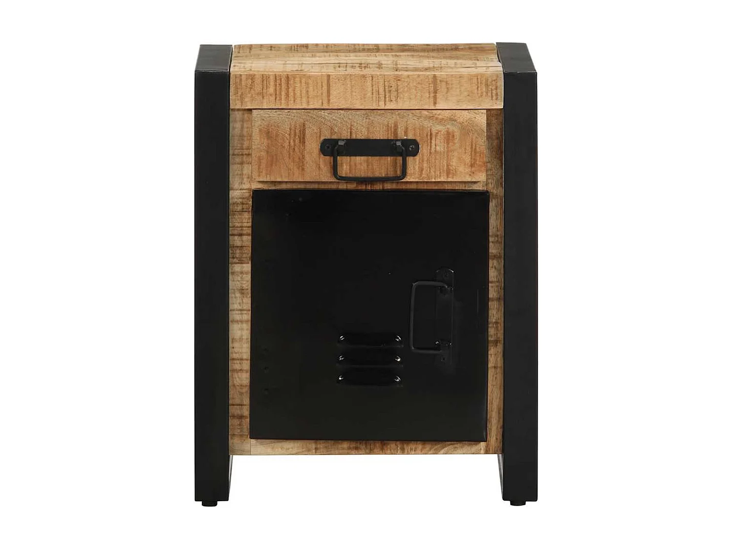 Table de chevet 40x30x50 cm bois massif de manguier brut