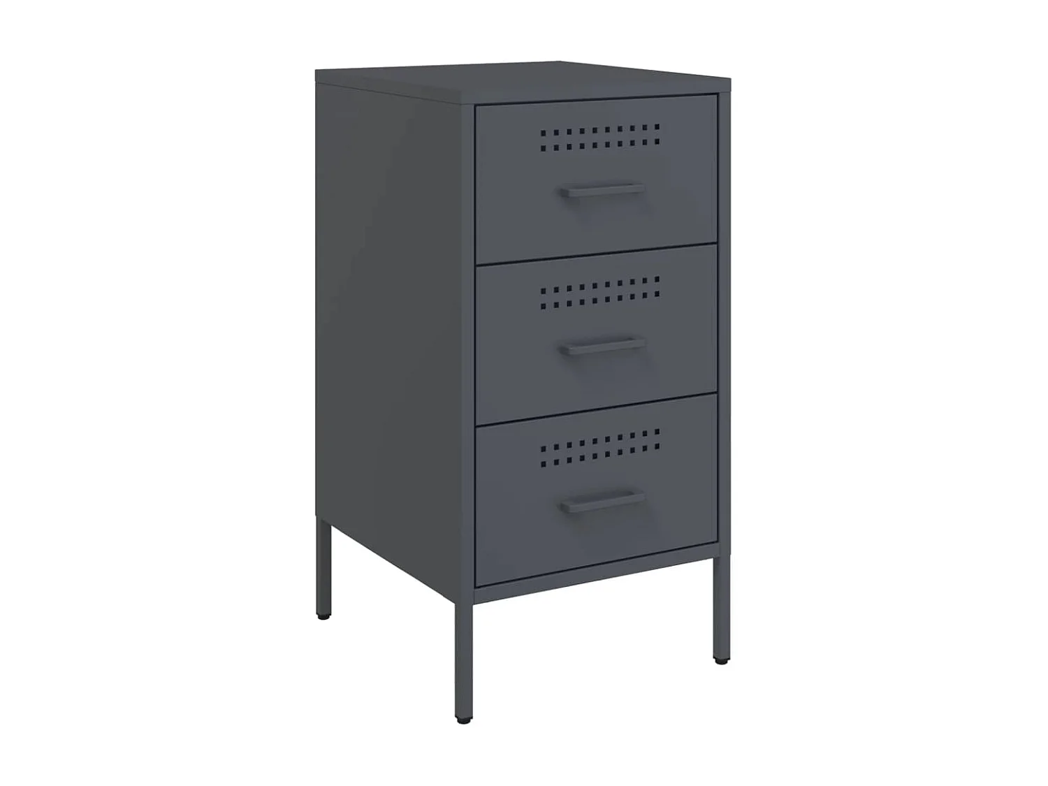 Tables de chevet 2 pièces anthracite 36x39x68 cm