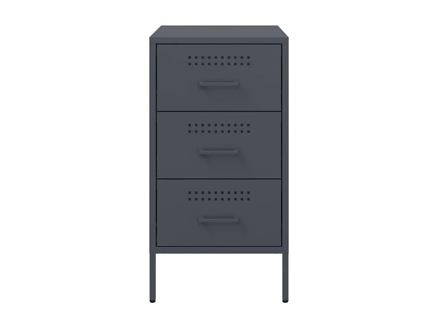 Tables de chevet 2 pièces anthracite 36x39x68 cm