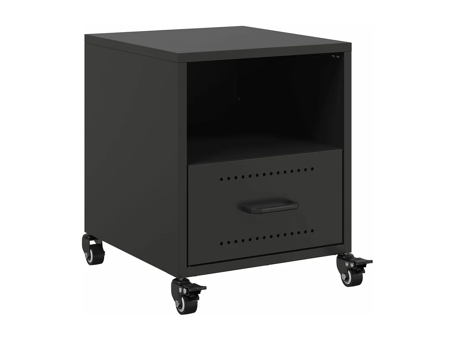 Table de chevet noir 36x39x43,5 cm acier