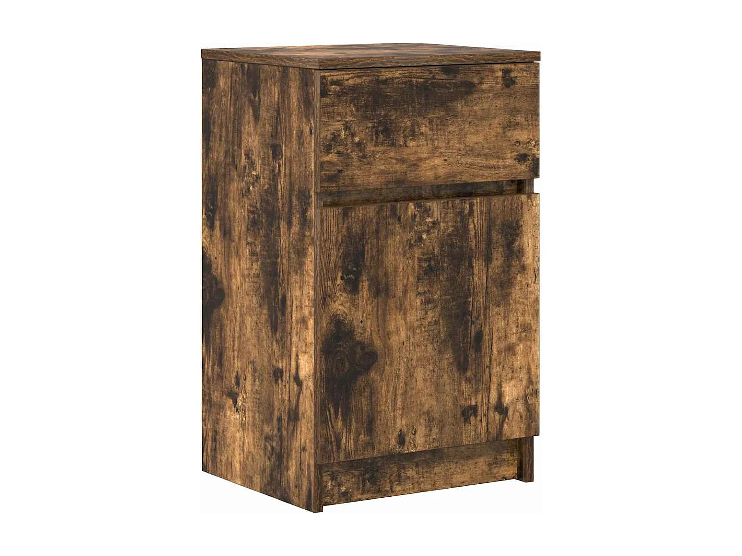 Tables de chevet 2 pièces chêne fumé 39x35x65 cm bois d'ingénierie