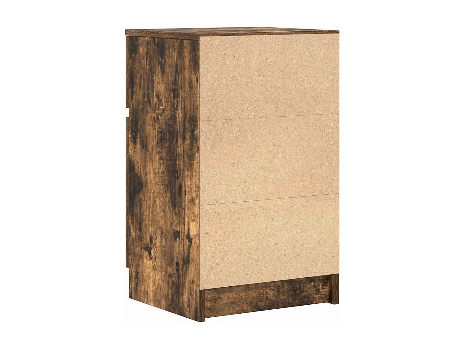 Tables de chevet 2 pièces chêne fumé 39x35x65 cm bois d'ingénierie