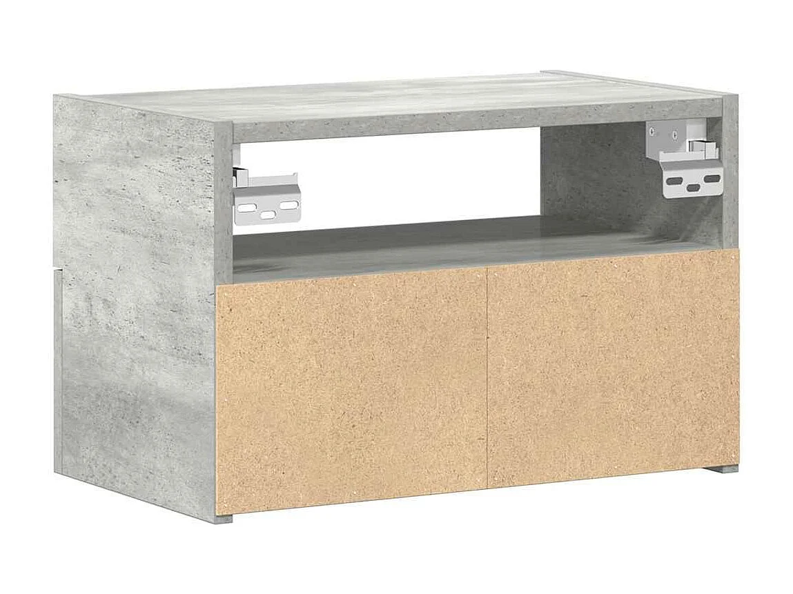Table de chevet murale gris béton 45x26x28,5 cm