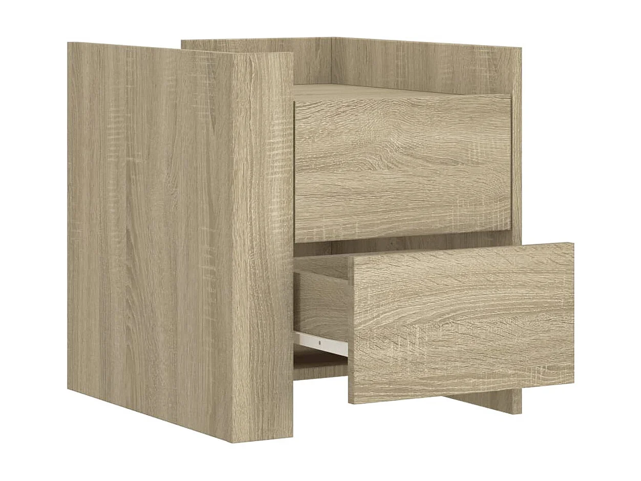 Table de chevet chêne sonoma 45x50x50 cm bois d’ingénierie