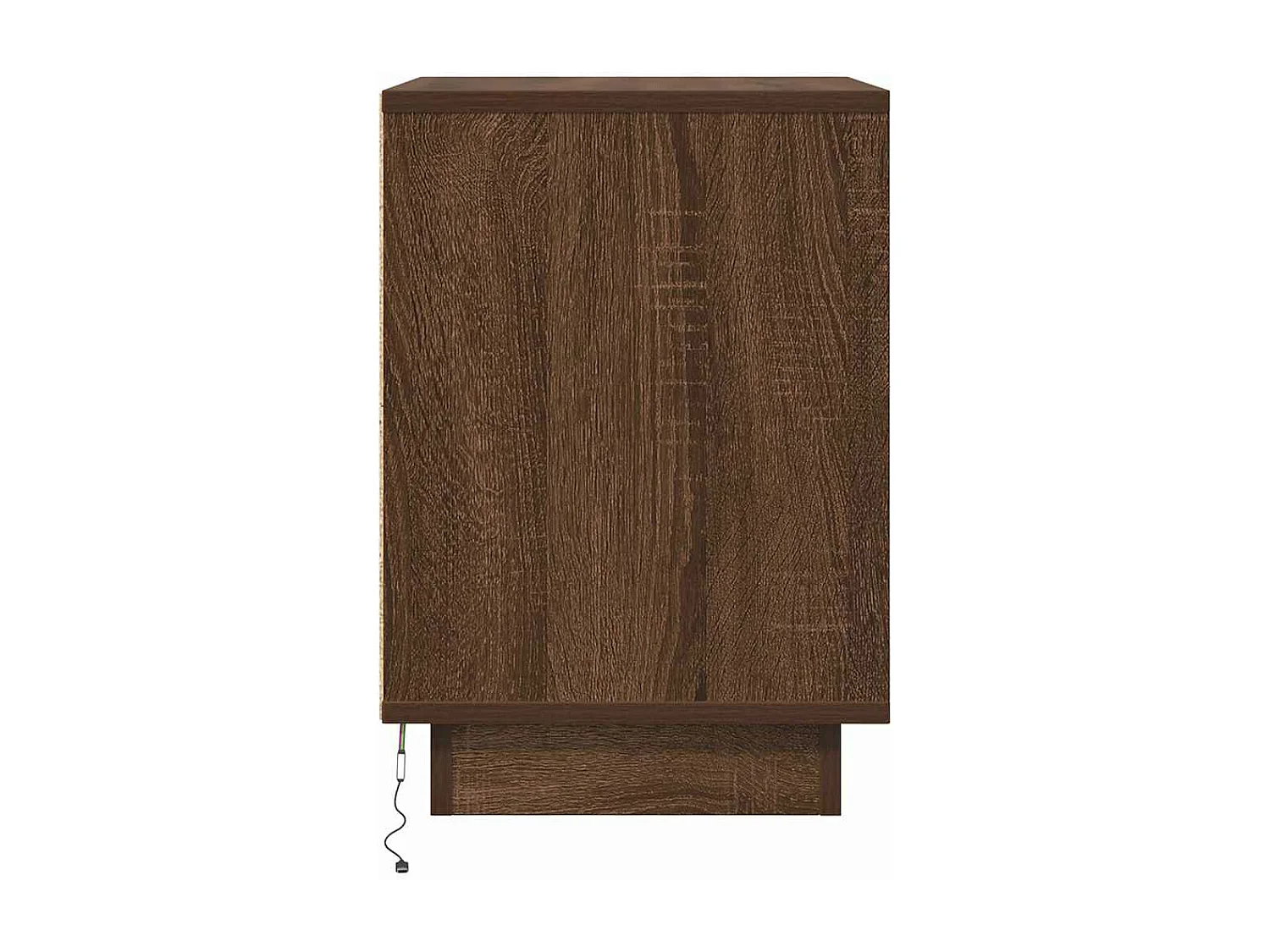Table de chevet avec lumières LED chêne marron 38x34x50 cm