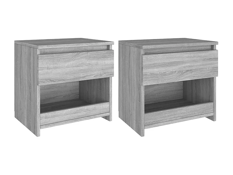 Tables de chevet 2 pièces Sonoma gris 40x30x39cm Bois d'ingénierie