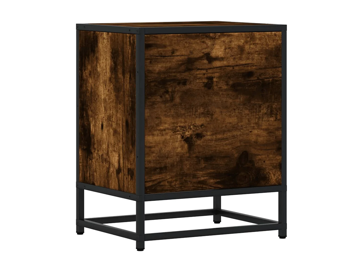 Mesita de noche madera de ingeniería roble ahumado 40x31x50 cm