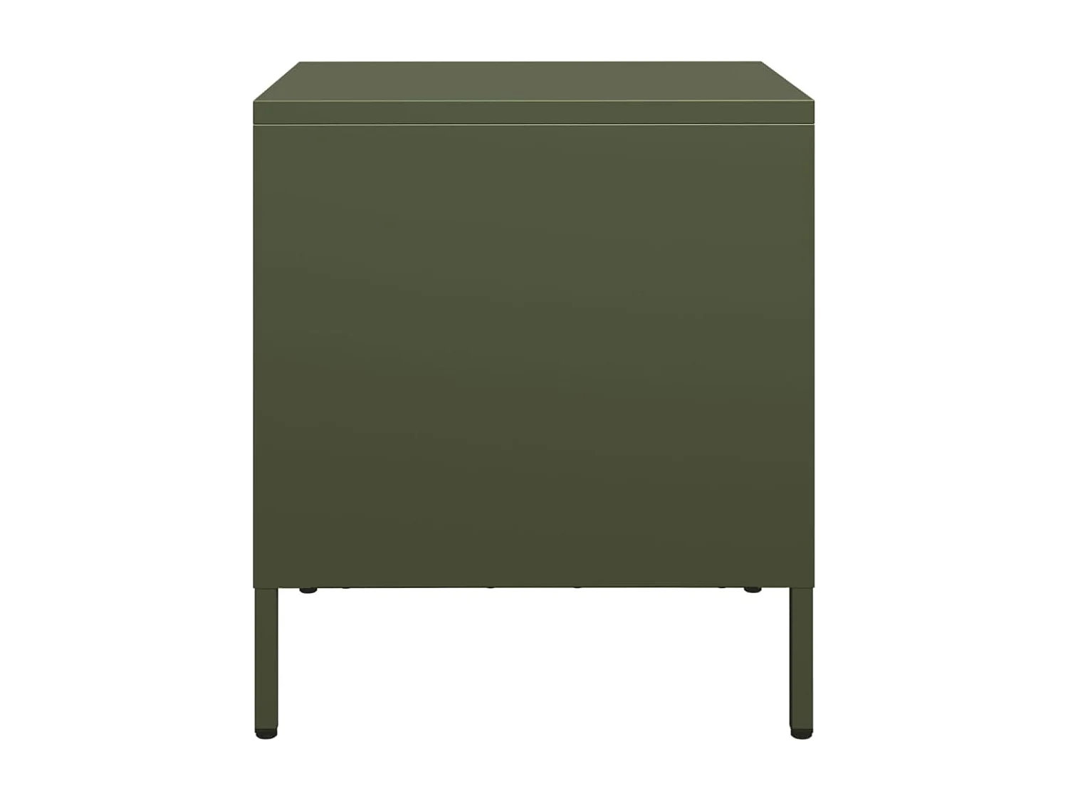 Table de chevet vert olive 35x39x43,5 cm acier