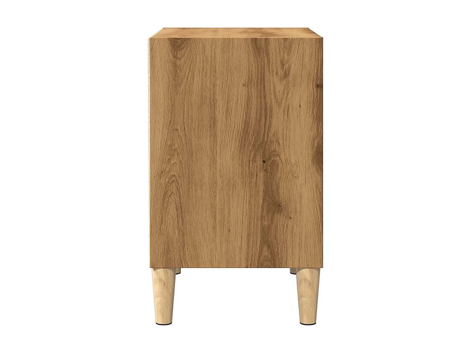 Table de chevet chêne artisanal 40x30x50 cm bois d'ingénierie