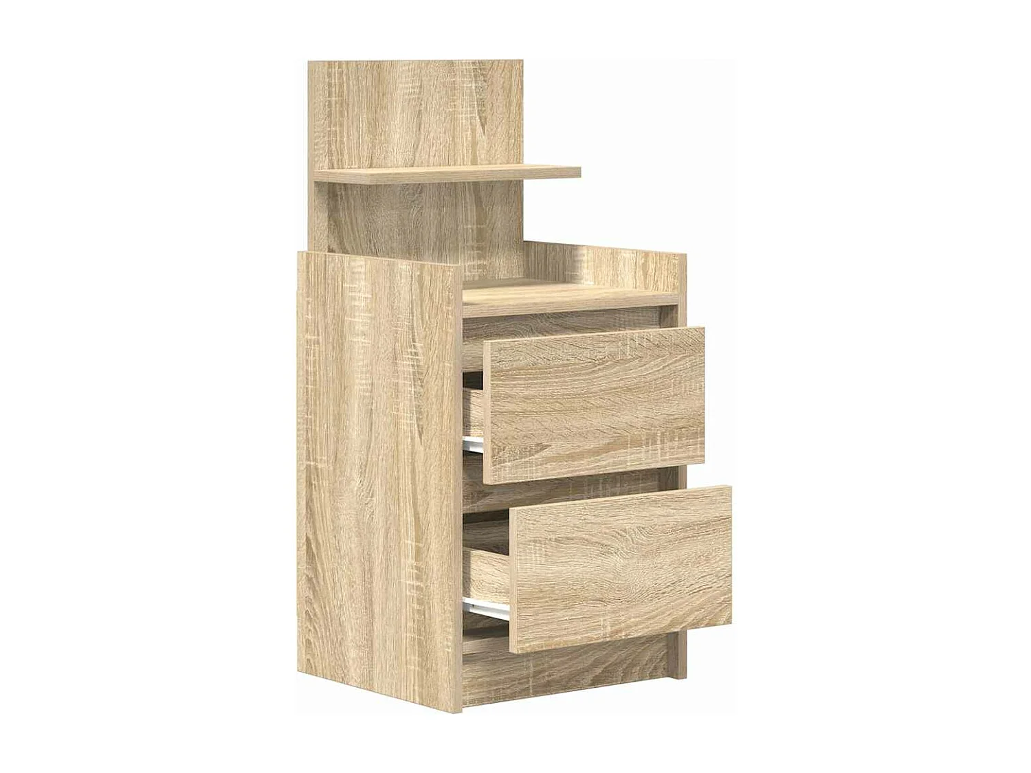 Table de chevet avec 2 tiroirs chêne sonoma 38x34x80 cm