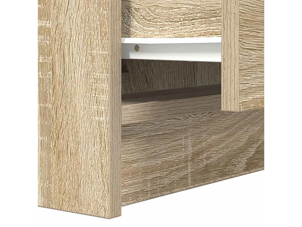 Table de chevet avec 2 tiroirs chêne sonoma 38x34x80 cm