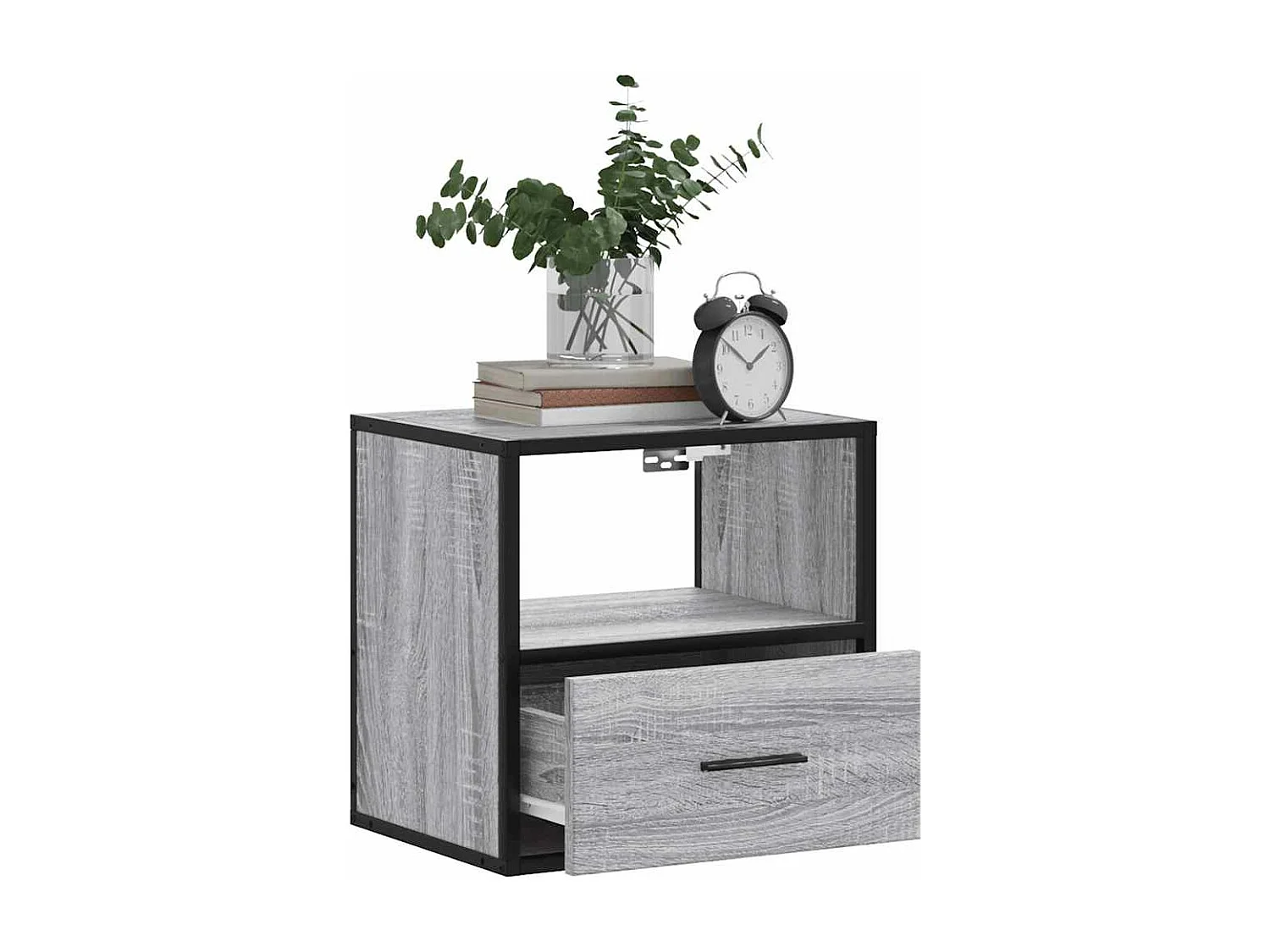 Table de chevet murale sonoma gris 40x31x39,5 cm