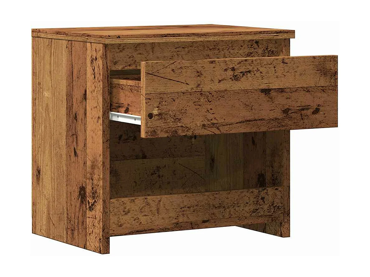 Mesitas de noche 2 unidades madera contrachapada madera vieja