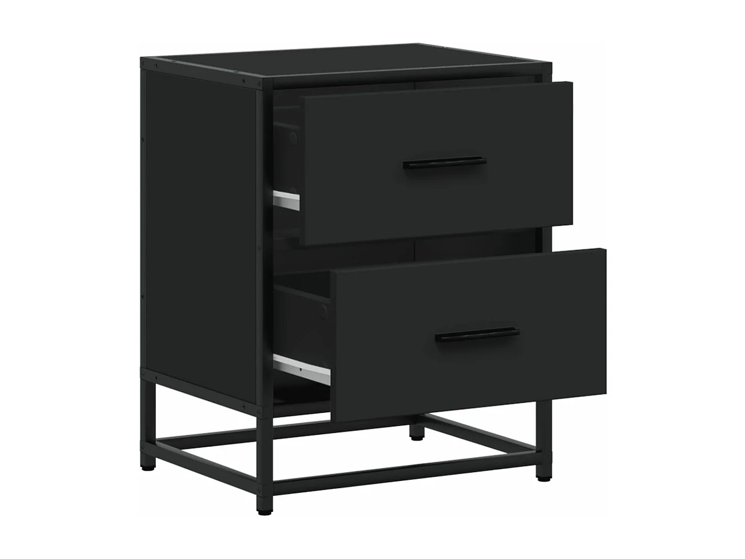 Table de chevet noir 40x31x50 cm bois d'ingénierie