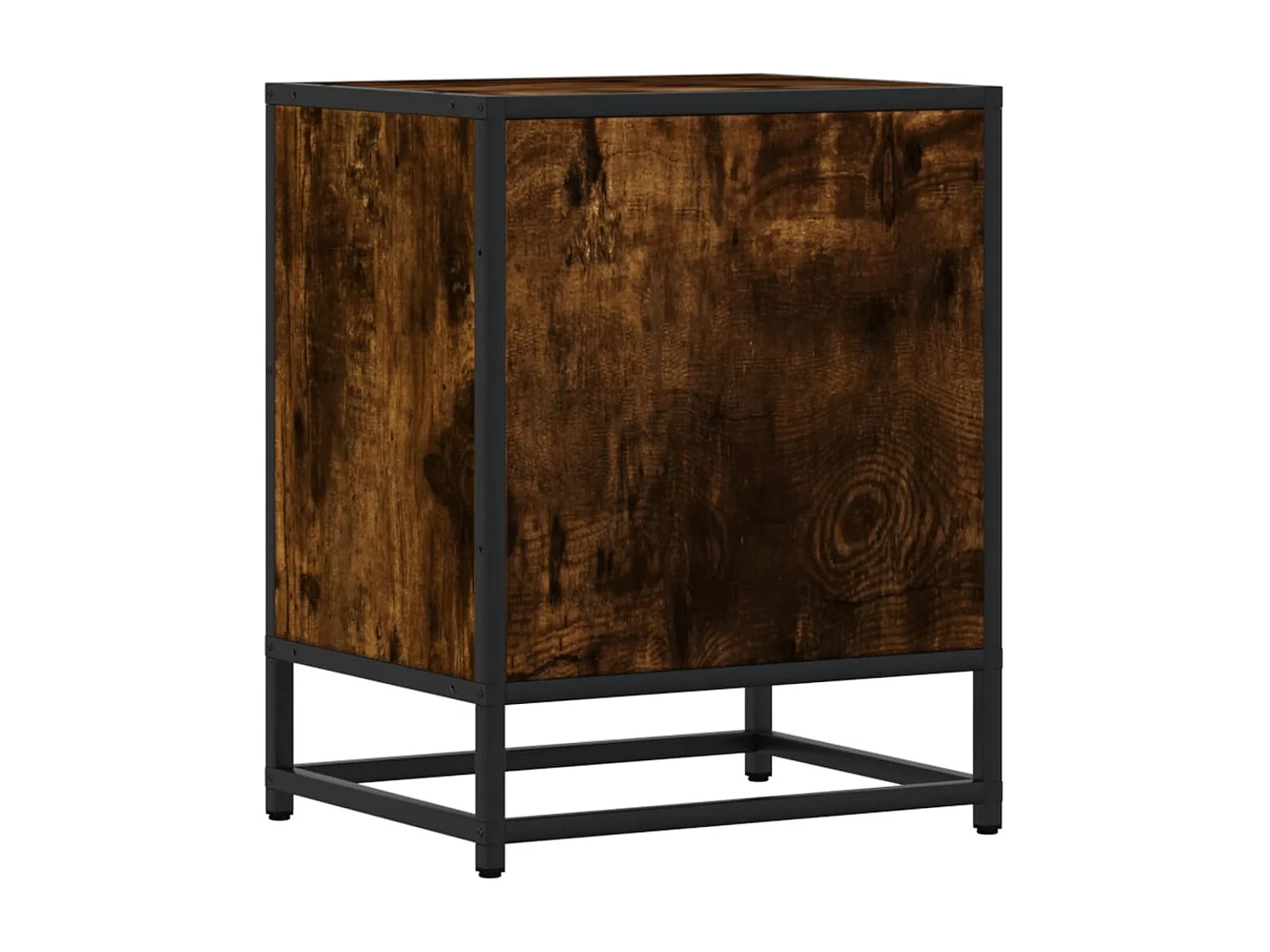 Mesita de noche madera de ingeniería roble ahumado 40x31x50 cm