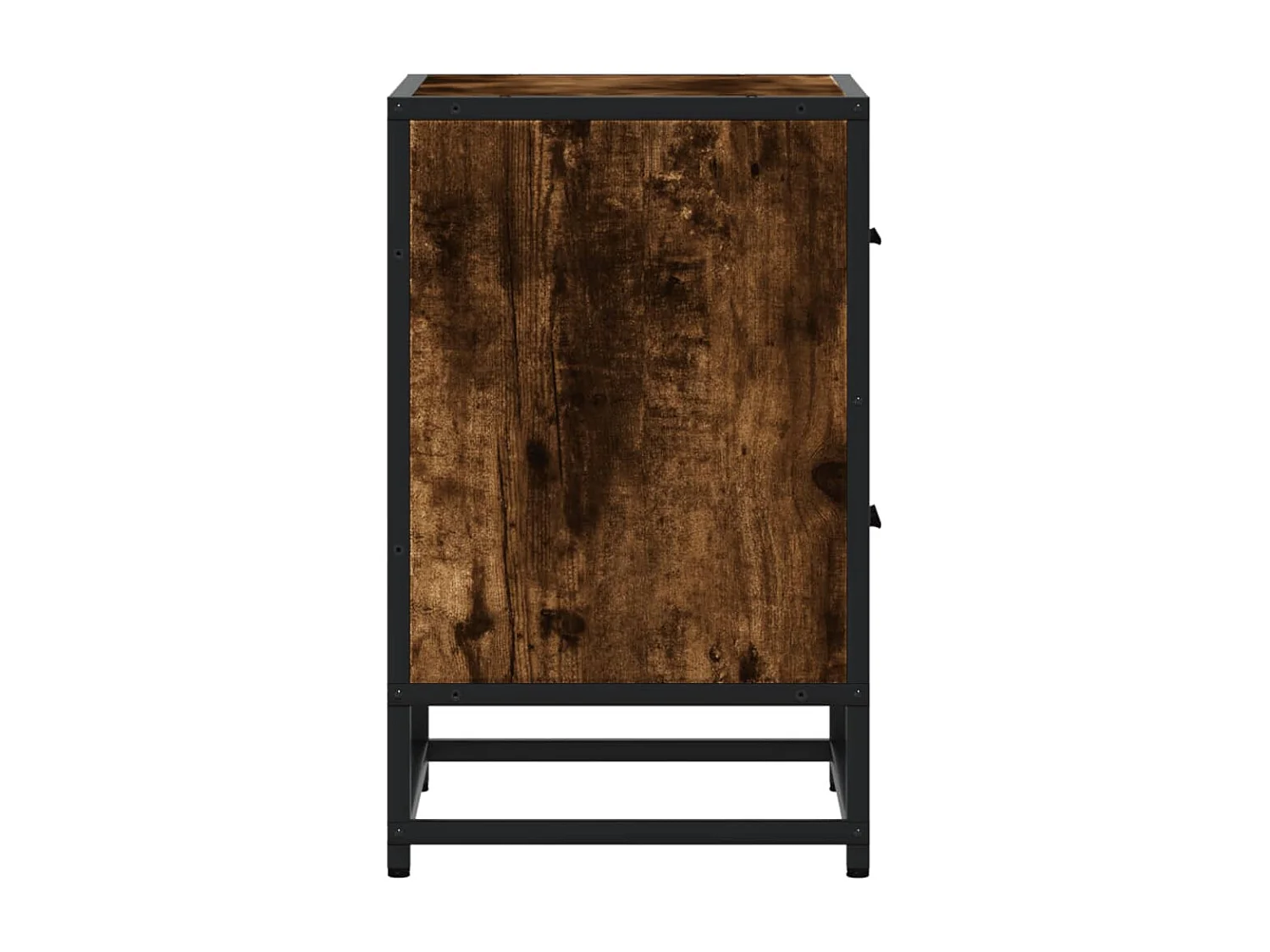 Nachtkastje 40x31x50 cm bewerkt hout gerookt eikenkleurig