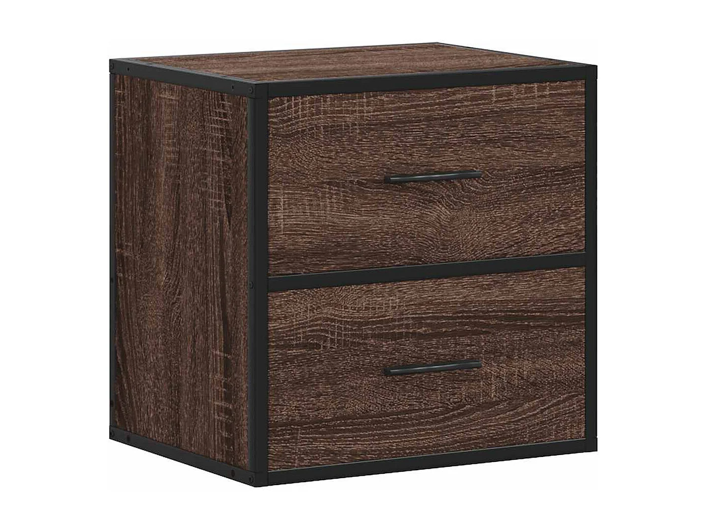 Table de chevet murale chêne marron 40x31x39,5 cm