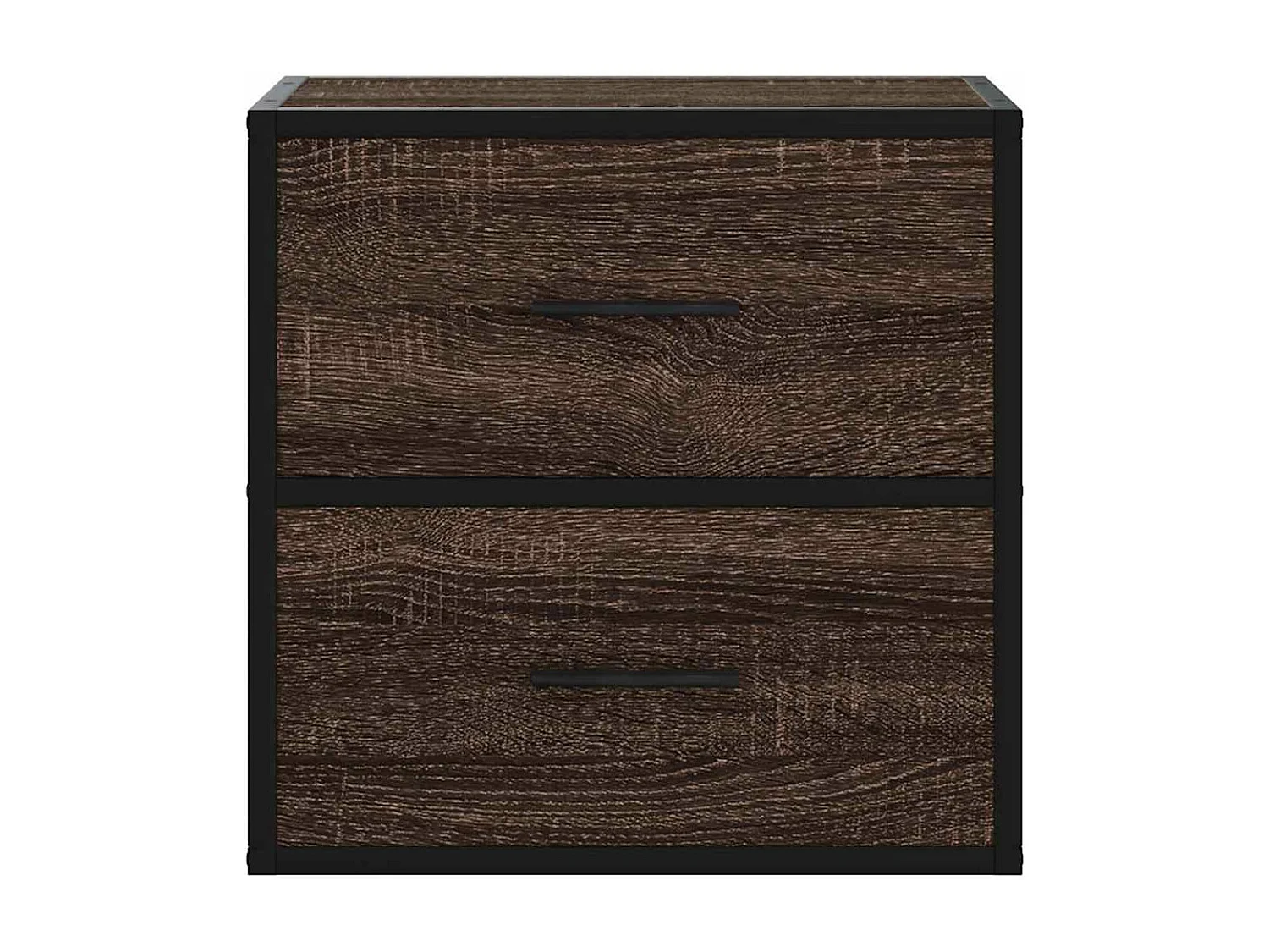 Table de chevet murale chêne marron 40x31x39,5 cm