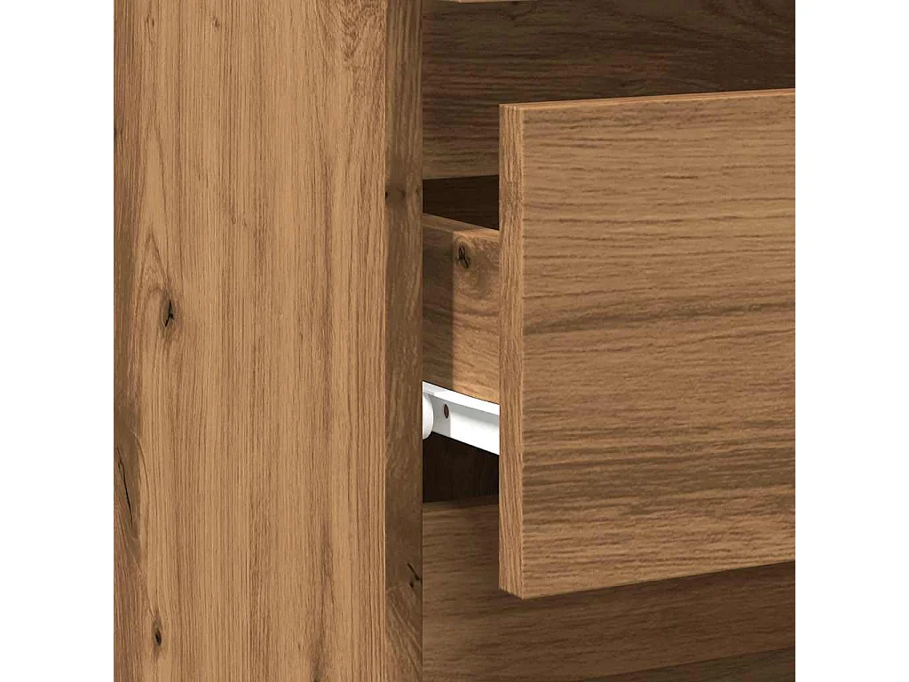 Nachtkastjes 2 st 40x35x62,5 cm bewerkt hout artisanaal eiken