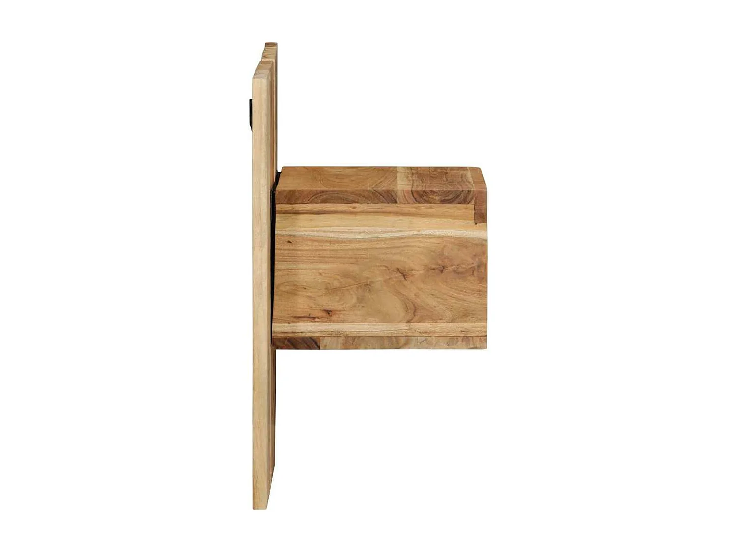 Mesita de noche madera maciza de acacia 50x27x50 cm