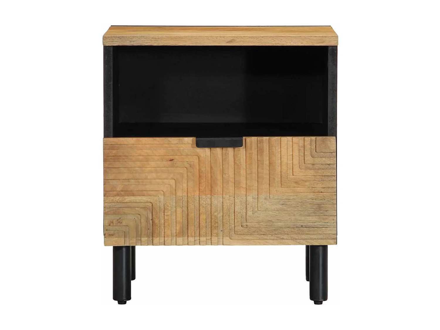 Tables de chevet 2 pièces 40x33x46 cm bois de manguier solide