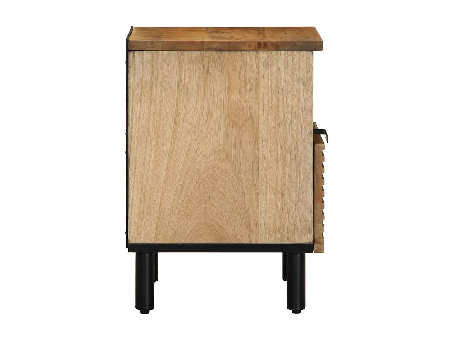 Tables de chevet 2 pièces 40x33x46 cm bois de manguier solide