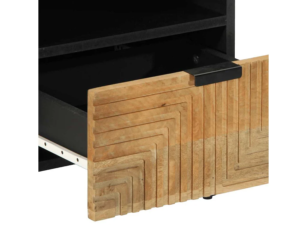 Mesitas de noche 2 unidades madera maciza de mango marrón 40x33x46cm