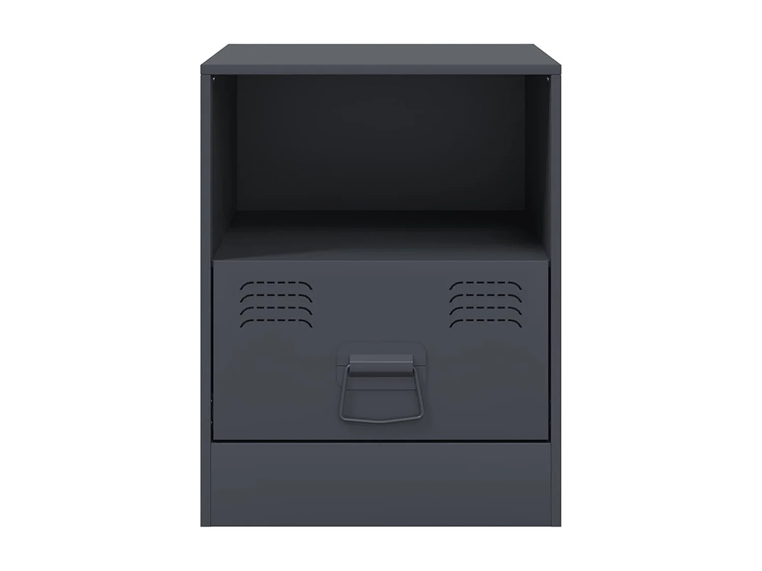 Table de chevet anthracite 34,5x39x44 cm acier