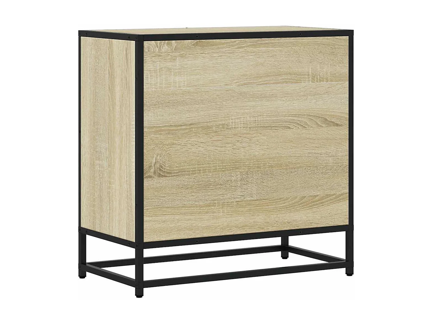 Table de chevet chêne sonoma 60x31x60 cm bois ingénierie métal