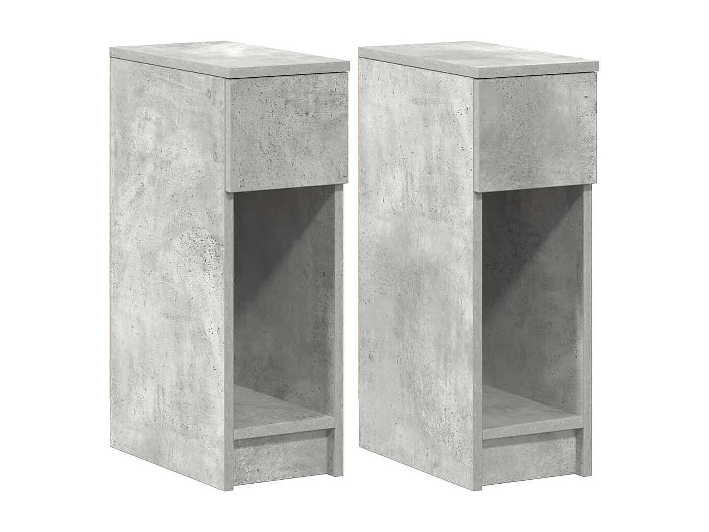Nachtkastjes 2 st met lade 20x36x60 cm betongrijs
